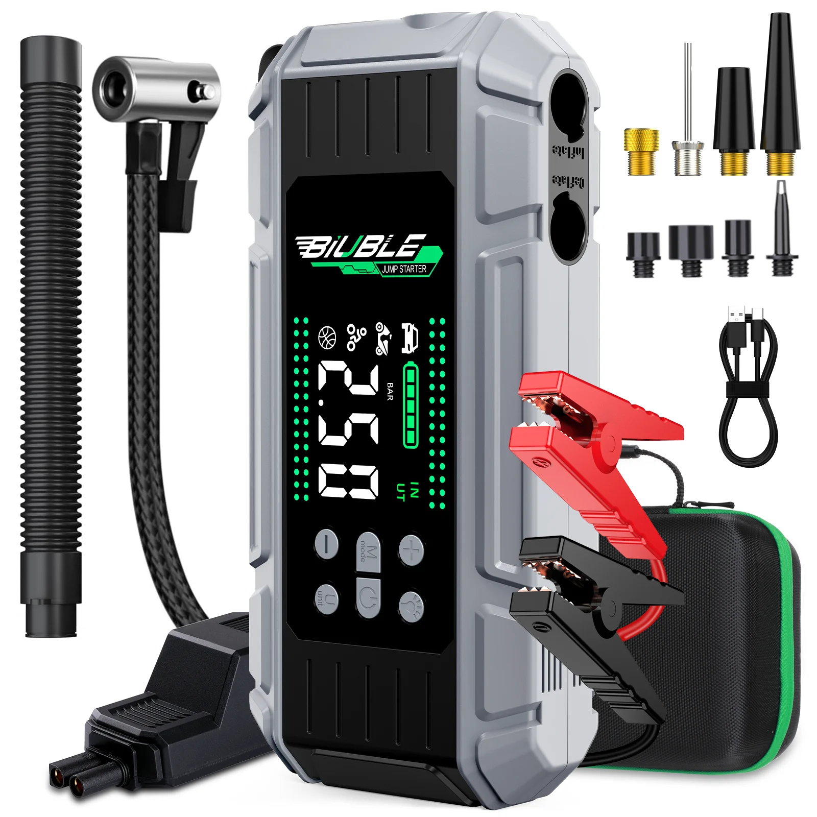 6-in-1 Emergency Jump Starter with Air Compressor - Image 1