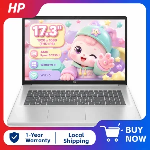HP 17.3-Inch Laptop with Ryzen 5 and SSD