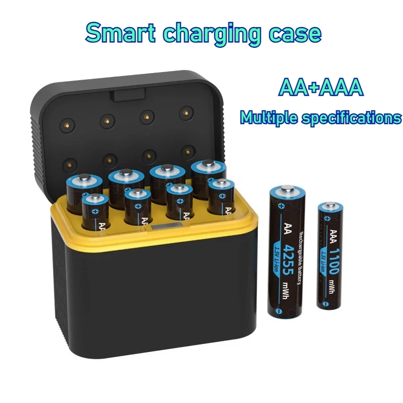 8-Slot AA/AAA Lithium Battery Charger with LED Display - Image 1